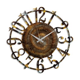 Wallity Reloj de Pared de Metal Decorativo Multicolor
